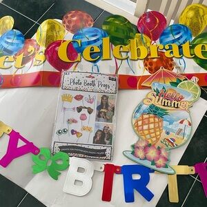 LET’S CELEBRATE BIRTHDAY PARTY DECORATIONS BUNDLE